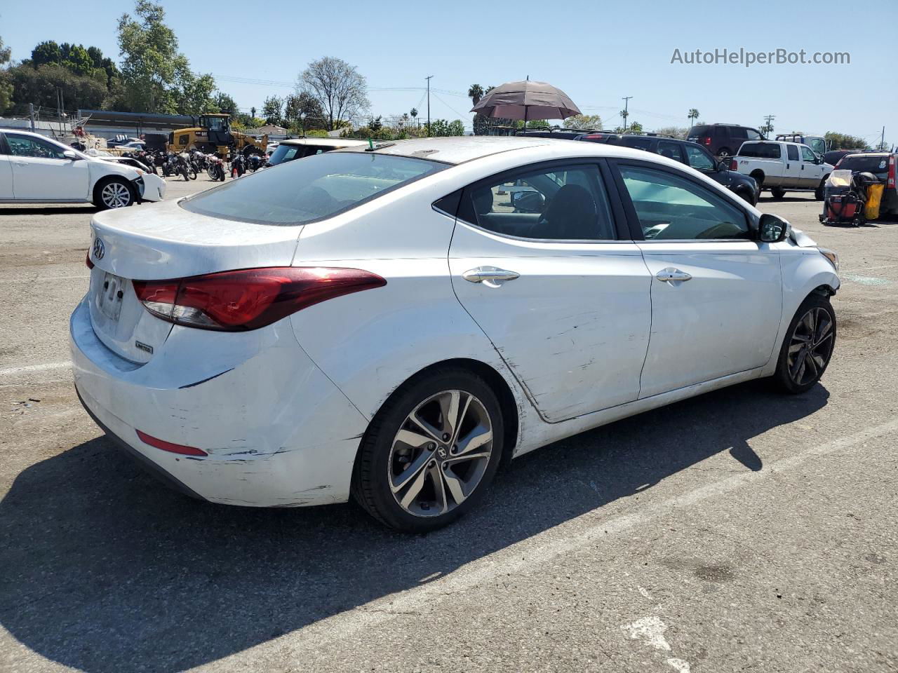 2016 Hyundai Elantra Se White vin: 5NPDH4AE8GH669447