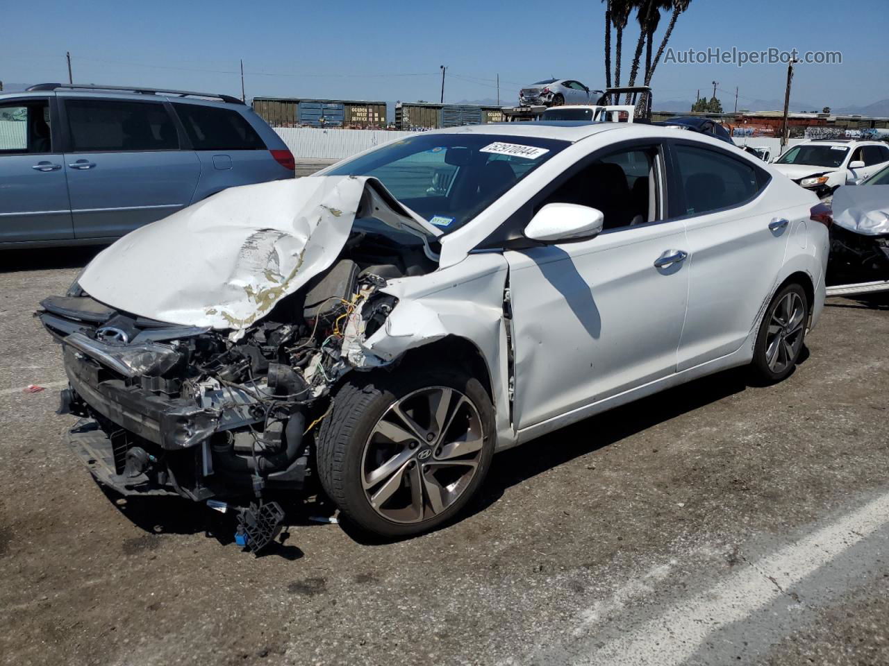 2016 Hyundai Elantra Se White vin: 5NPDH4AE8GH669447