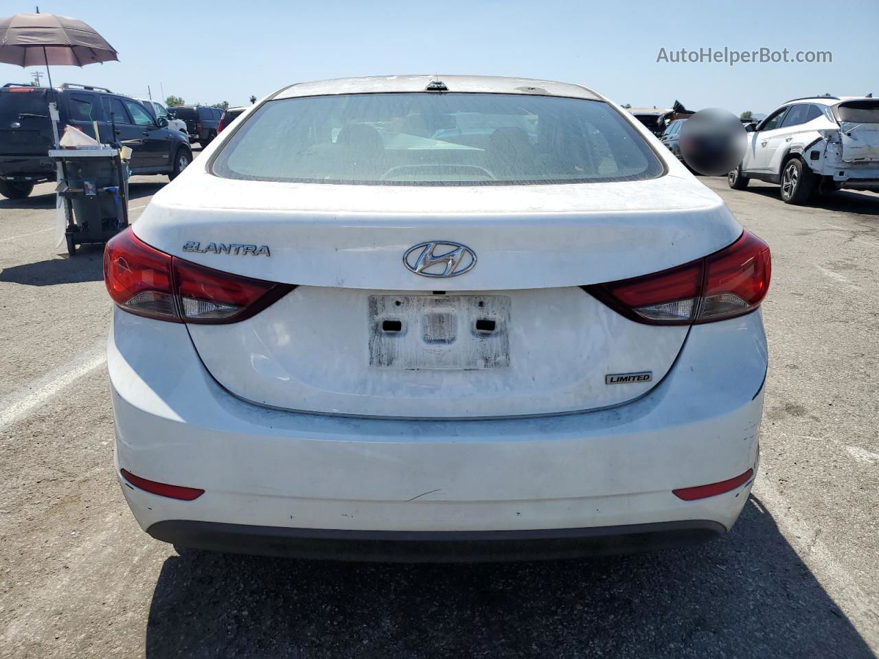 2016 Hyundai Elantra Se White vin: 5NPDH4AE8GH669447