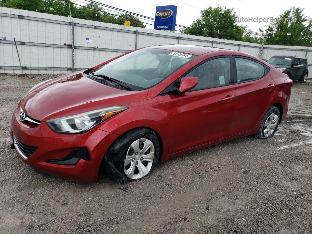 2016 Hyundai Elantra Se Red vin: 5NPDH4AE8GH671649