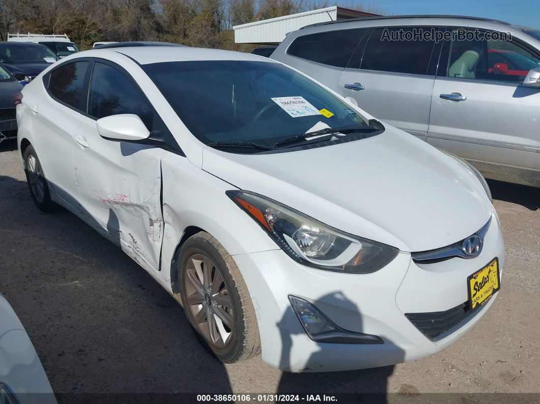 2016 Hyundai Elantra Se White vin: 5NPDH4AE8GH689245