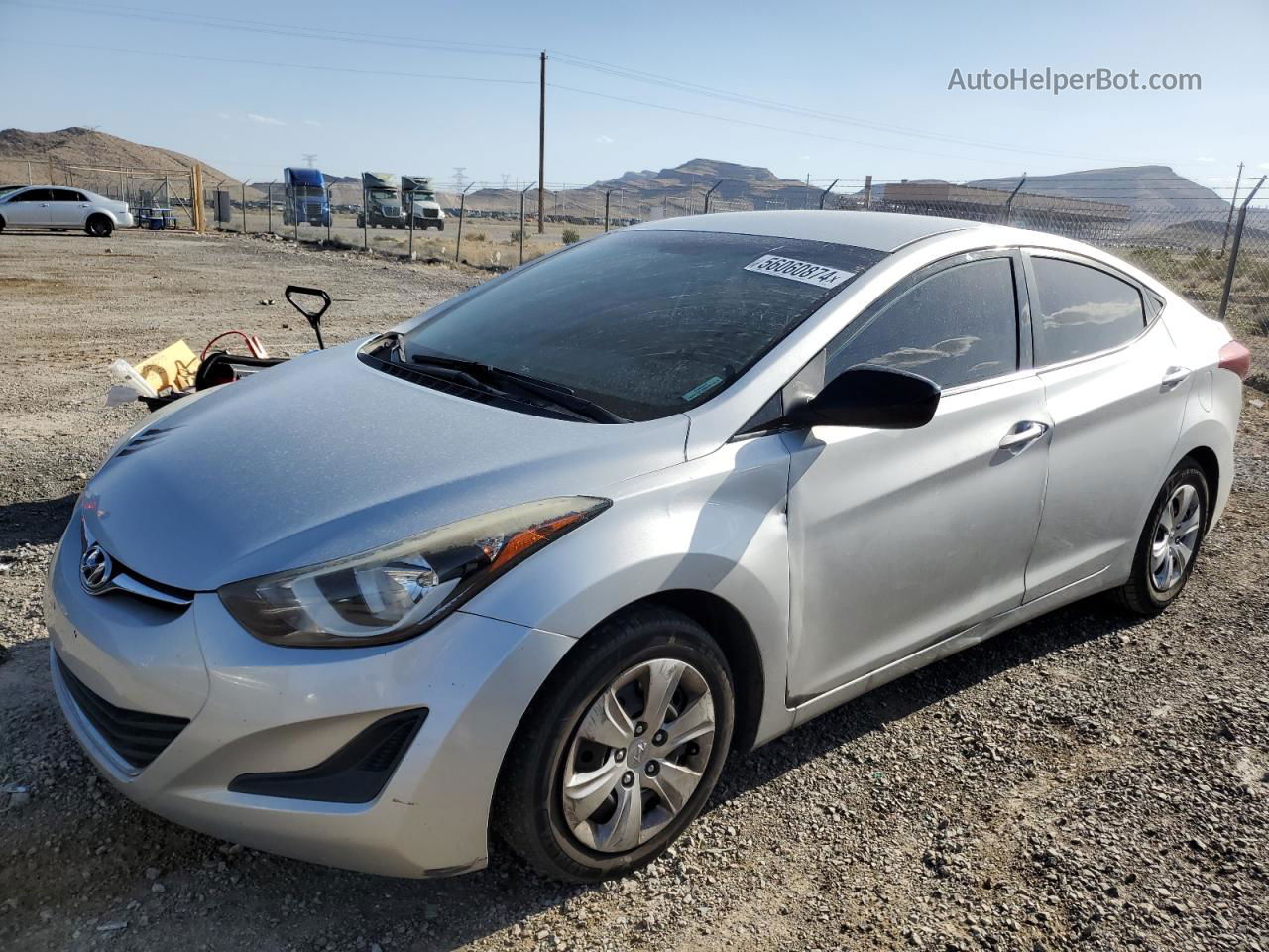 2016 Hyundai Elantra Se Gray vin: 5NPDH4AE8GH698656