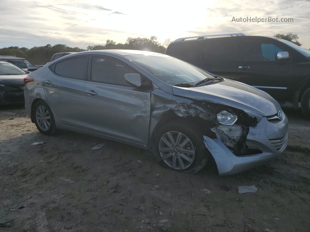 2016 Hyundai Elantra Se Серебряный vin: 5NPDH4AE8GH718484