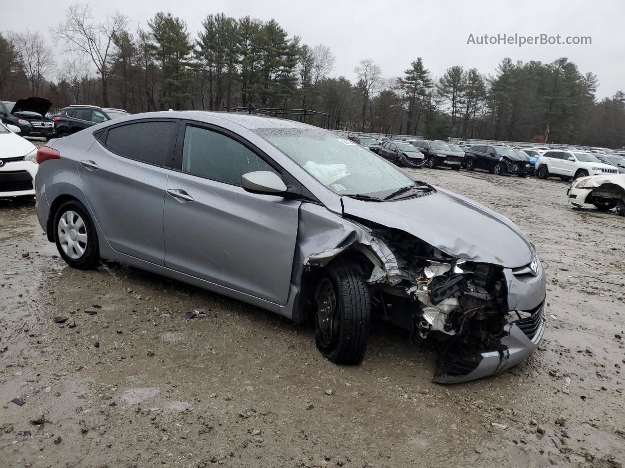 2016 Hyundai Elantra Se Gray vin: 5NPDH4AE8GH719571