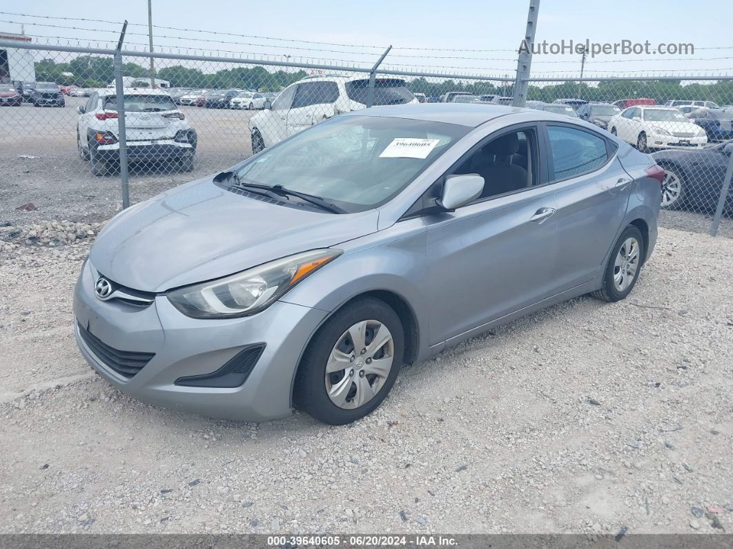 2016 Hyundai Elantra Se Gray vin: 5NPDH4AE8GH744650