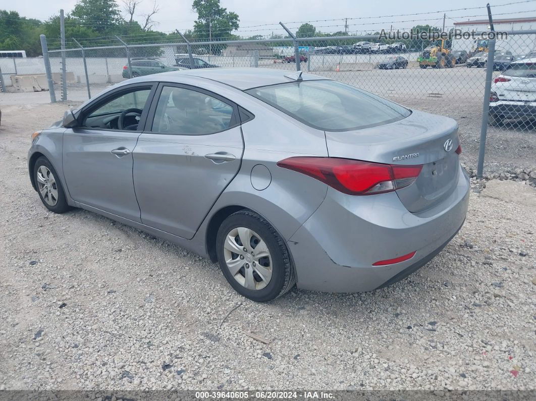 2016 Hyundai Elantra Se Gray vin: 5NPDH4AE8GH744650