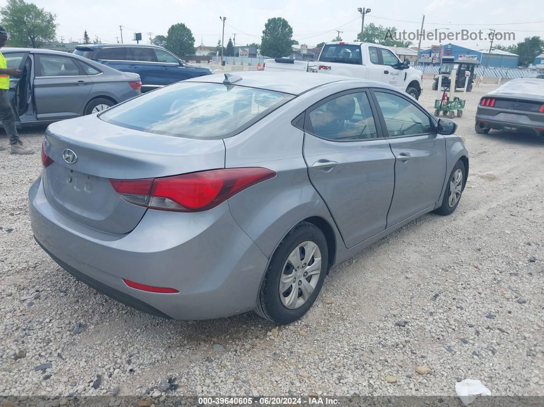 2016 Hyundai Elantra Se Gray vin: 5NPDH4AE8GH744650