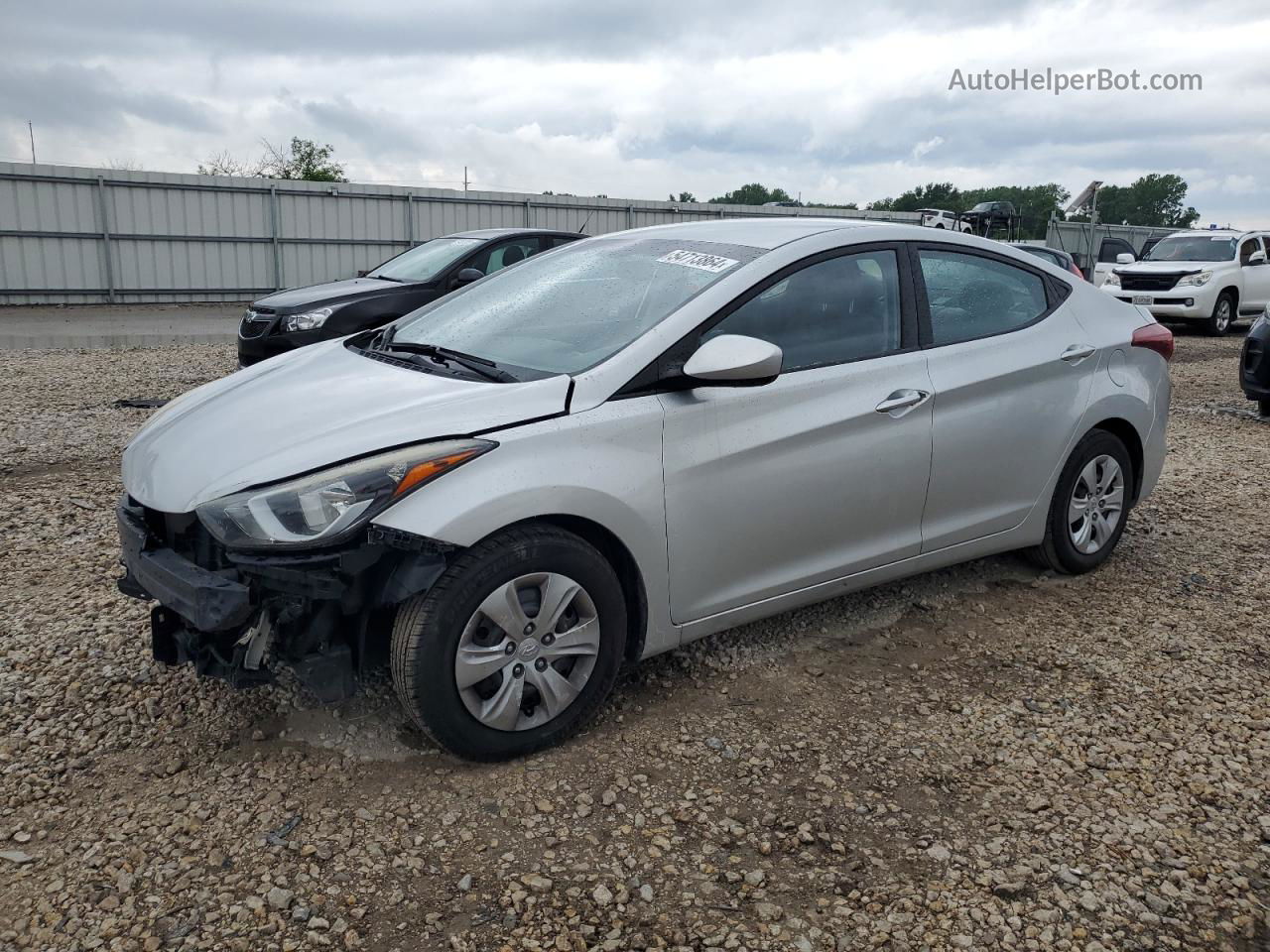 2016 Hyundai Elantra Se Silver vin: 5NPDH4AE8GH756605