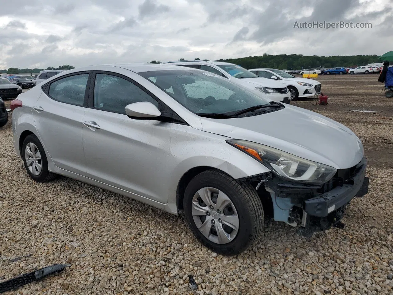 2016 Hyundai Elantra Se Silver vin: 5NPDH4AE8GH756605