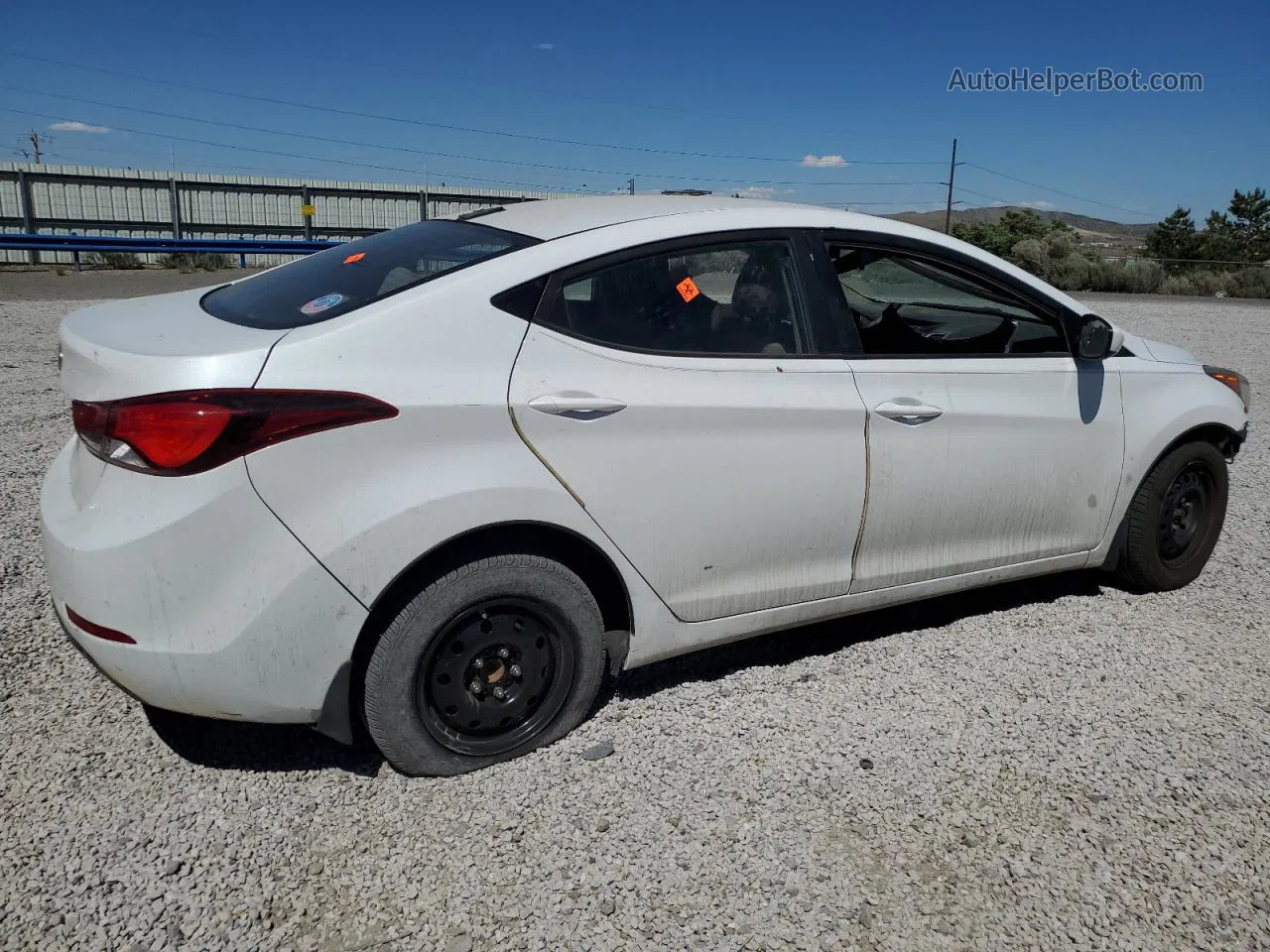 2016 Hyundai Elantra Se White vin: 5NPDH4AE8GH779544