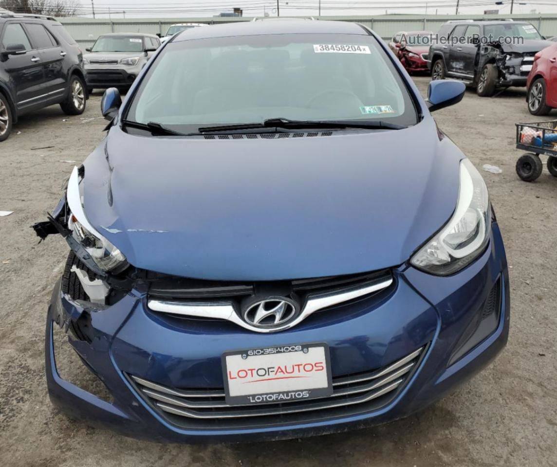 2016 Hyundai Elantra Se Blue vin: 5NPDH4AE8GH781066