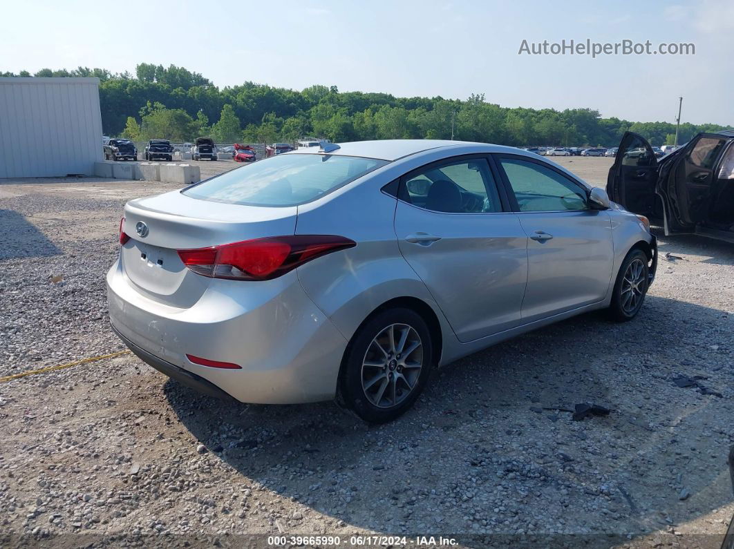 2016 Hyundai Elantra Value Edition Серебряный vin: 5NPDH4AE8GH786221