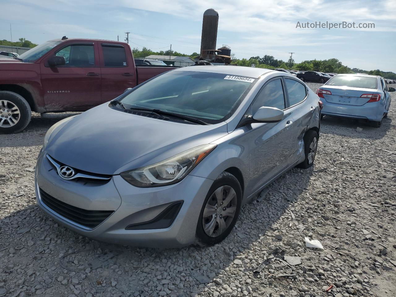 2016 Hyundai Elantra Se Silver vin: 5NPDH4AE8GH793587