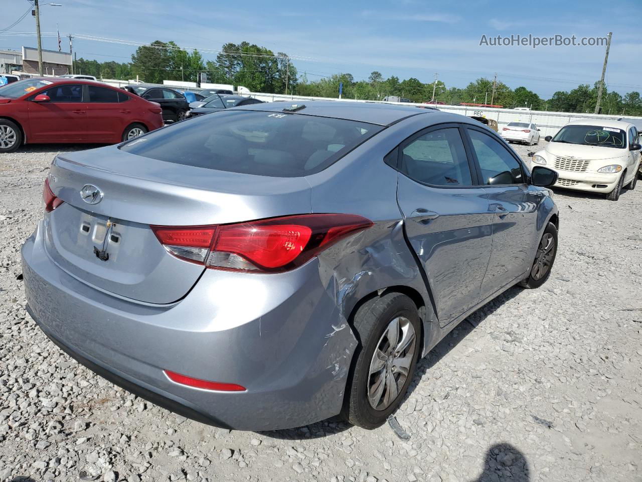 2016 Hyundai Elantra Se Silver vin: 5NPDH4AE8GH793587