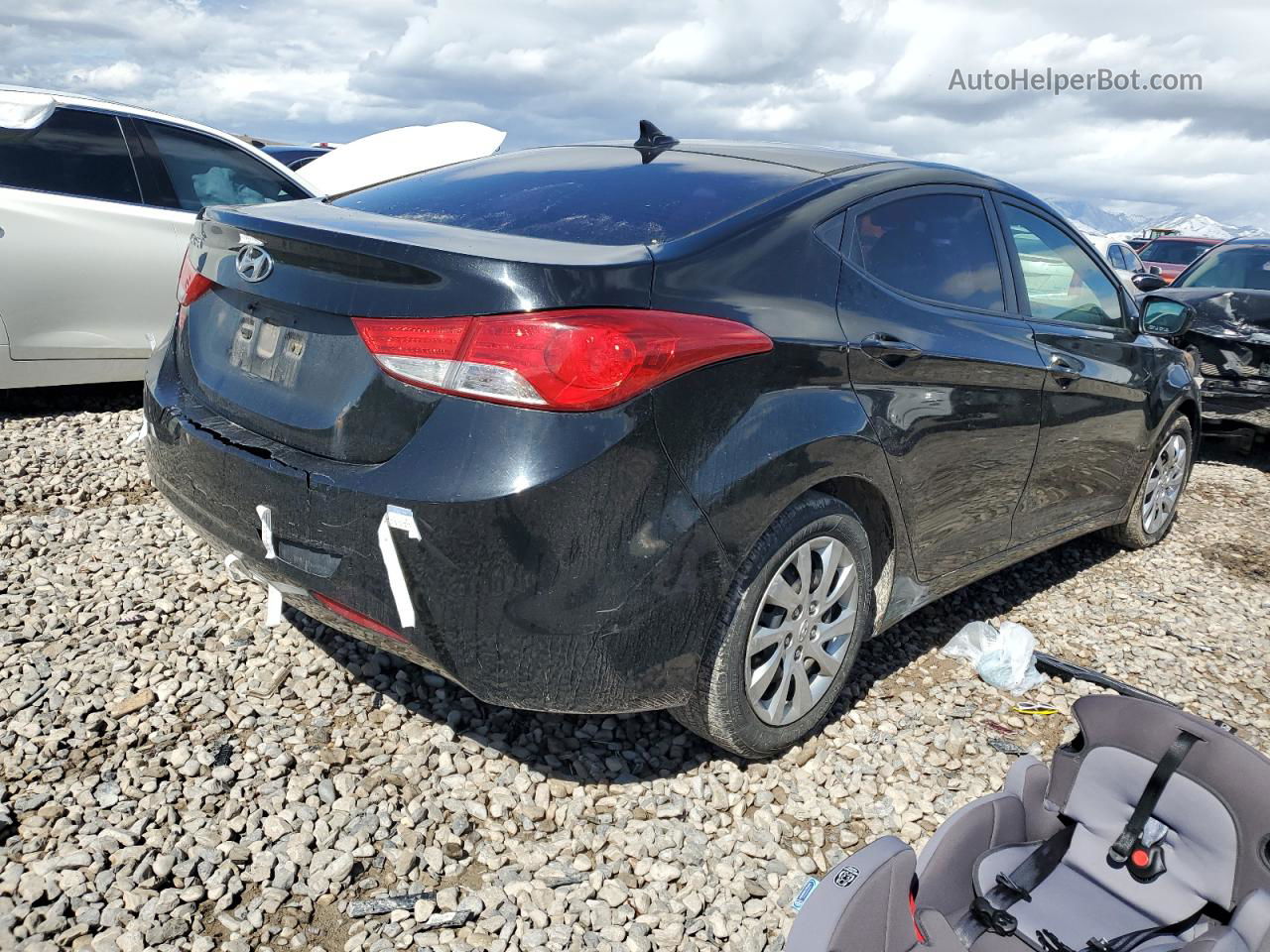 2011 Hyundai Elantra Gls Black vin: 5NPDH4AE9BH010950