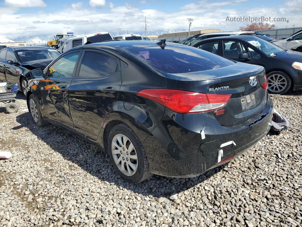 2011 Hyundai Elantra Gls Черный vin: 5NPDH4AE9BH010950