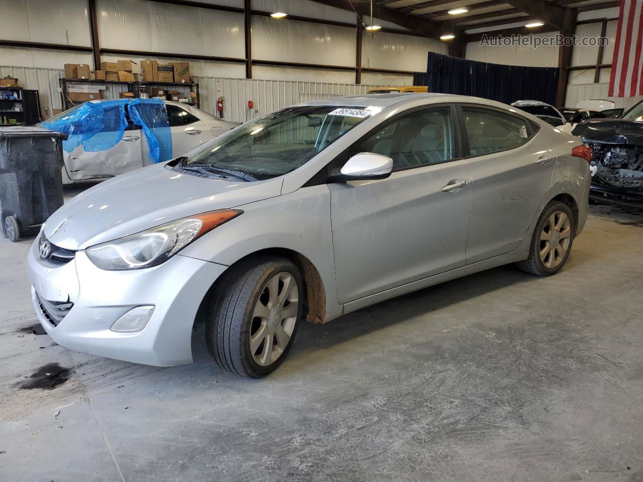 2011 Hyundai Elantra Gls Серебряный vin: 5NPDH4AE9BH012889