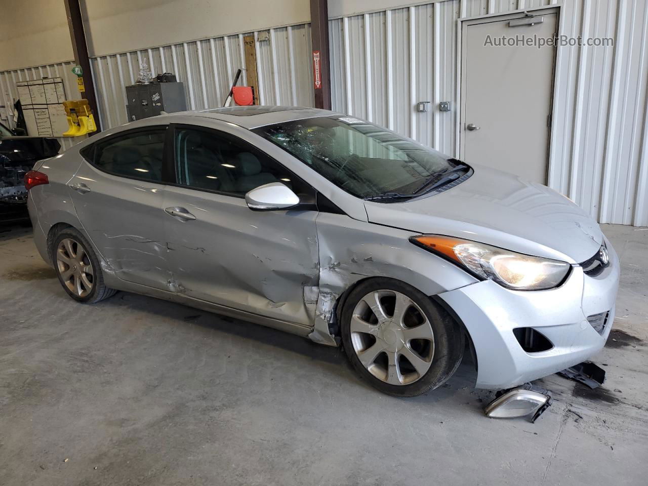 2011 Hyundai Elantra Gls Silver vin: 5NPDH4AE9BH012889