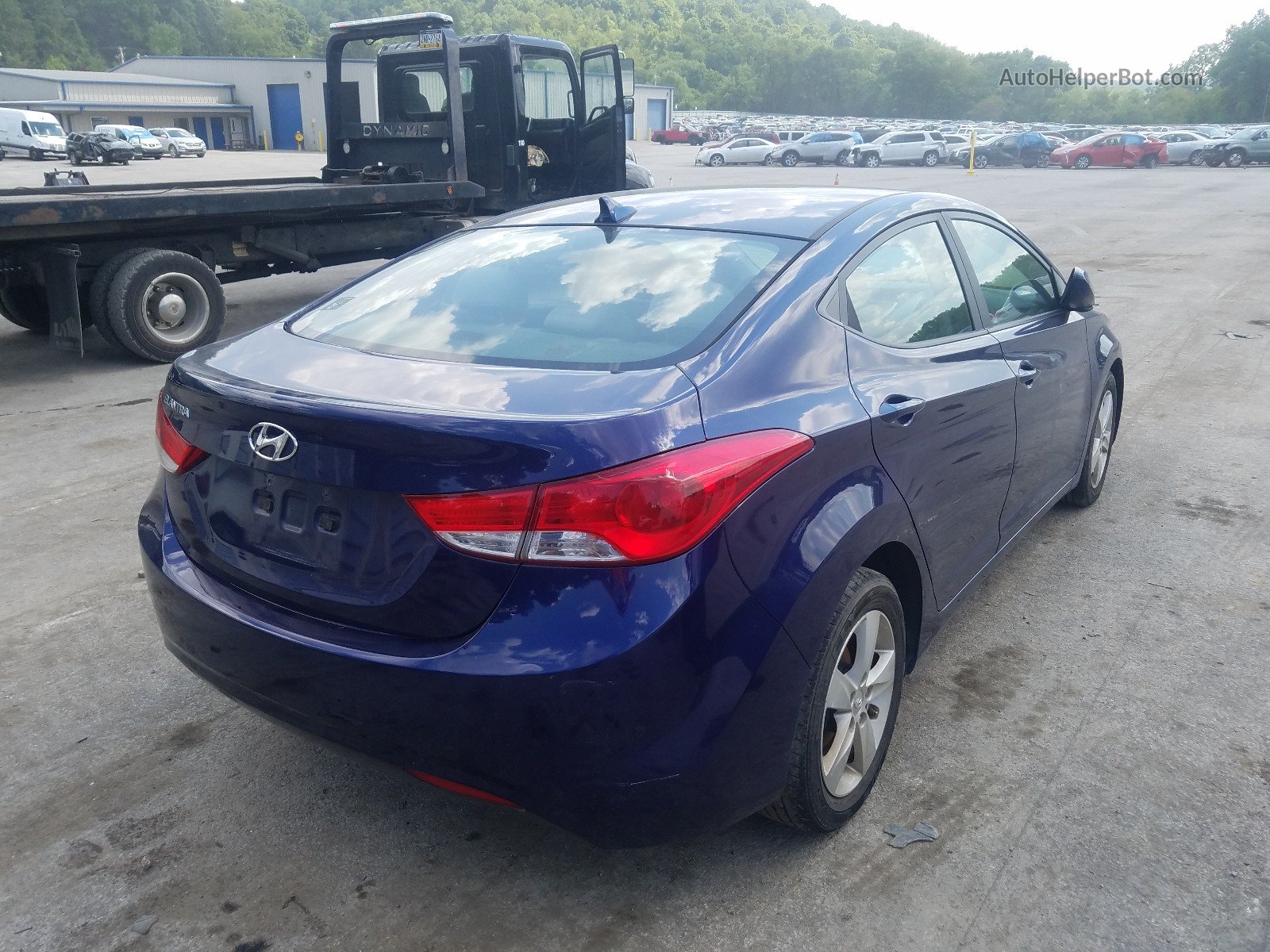 2011 Hyundai Elantra Gls Синий vin: 5NPDH4AE9BH021723