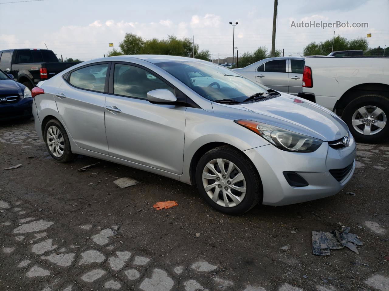 2011 Hyundai Elantra Gls Silver vin: 5NPDH4AE9BH028056