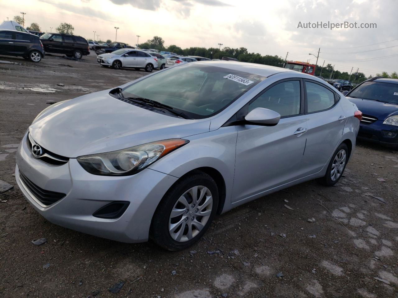 2011 Hyundai Elantra Gls Silver vin: 5NPDH4AE9BH028056