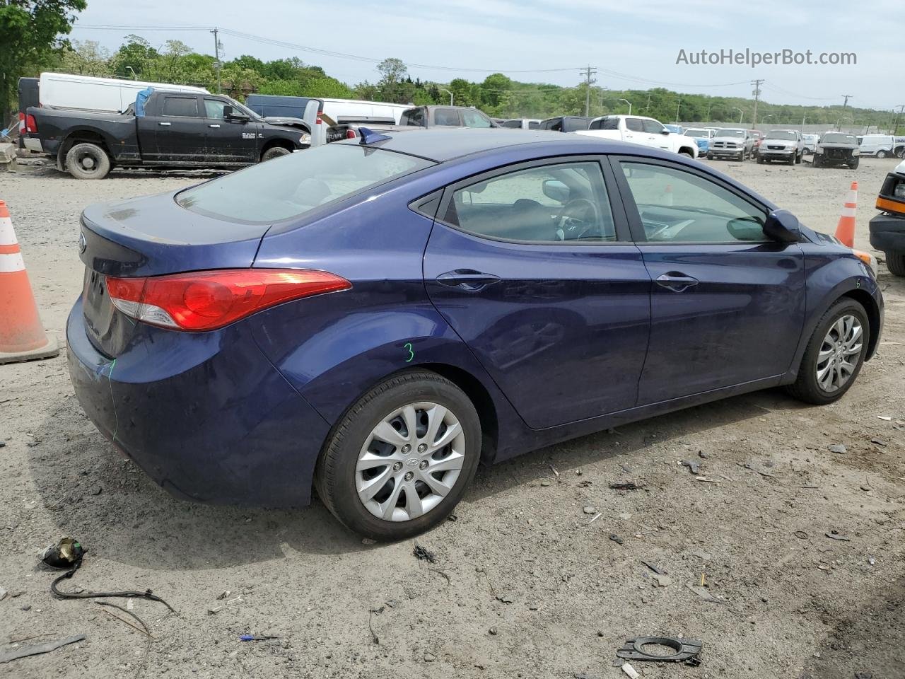 2011 Hyundai Elantra Gls Blue vin: 5NPDH4AE9BH032284