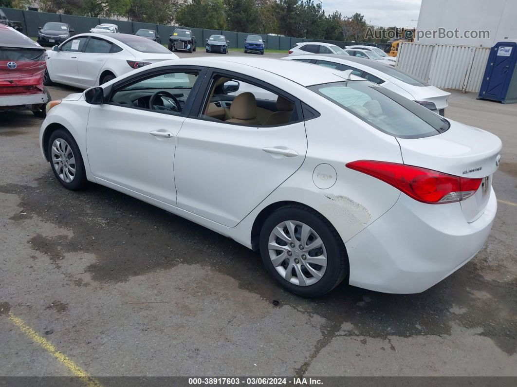 2011 Hyundai Elantra Gls White vin: 5NPDH4AE9BH032964