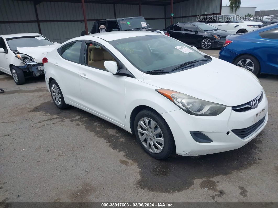 2011 Hyundai Elantra Gls White vin: 5NPDH4AE9BH032964