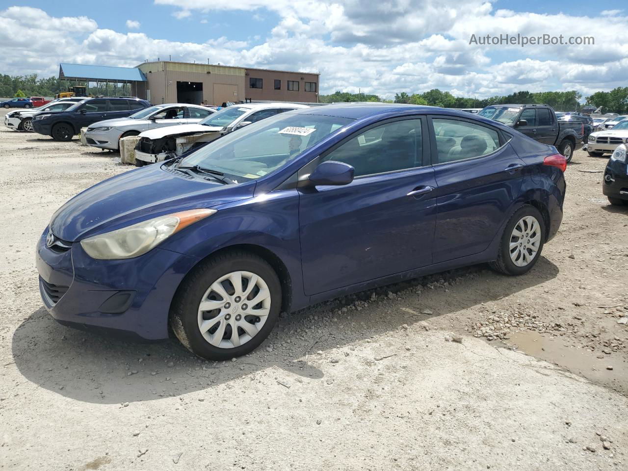 2011 Hyundai Elantra Gls Blue vin: 5NPDH4AE9BH035234