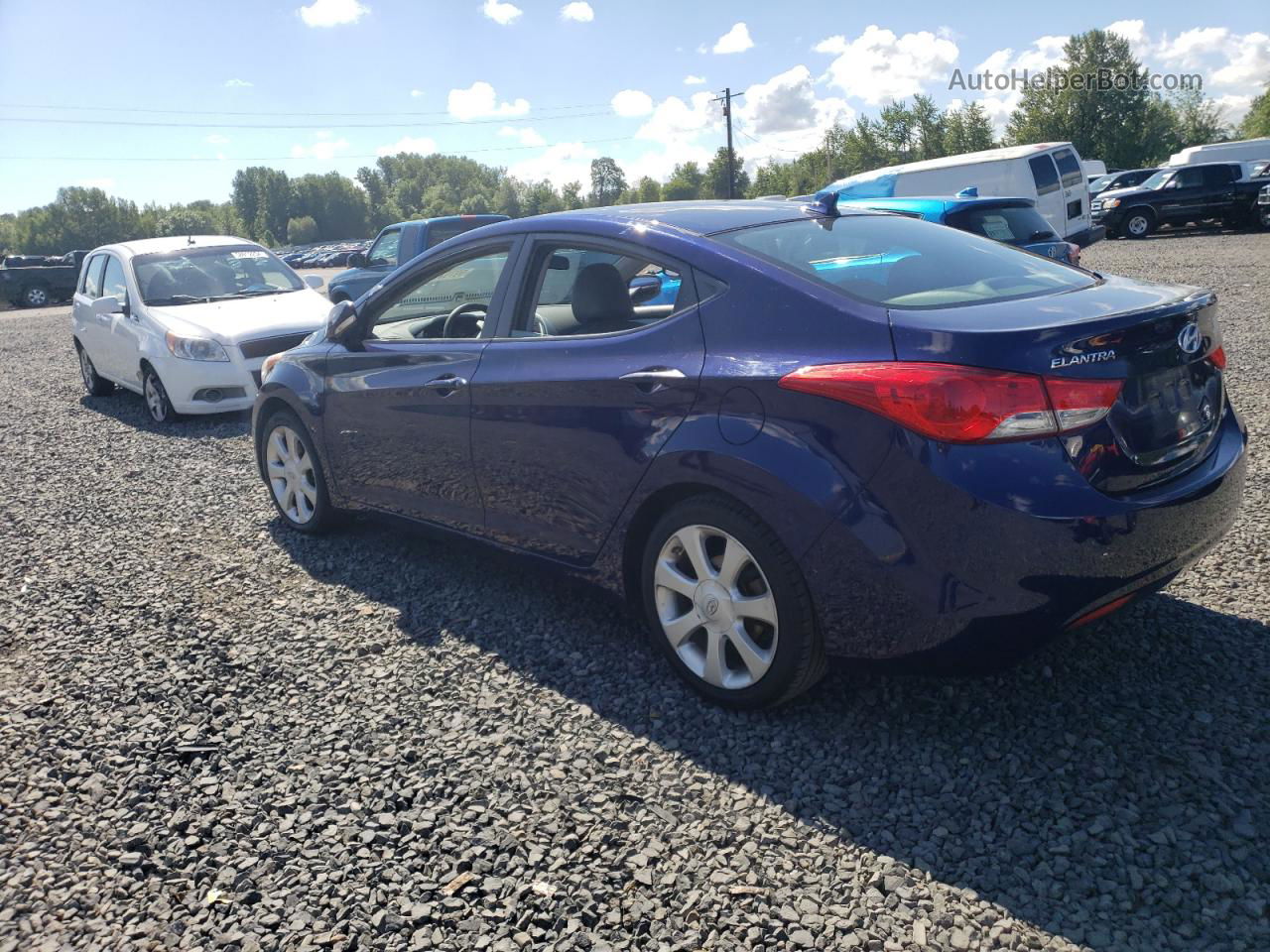 2011 Hyundai Elantra Gls Blue vin: 5NPDH4AE9BH037520