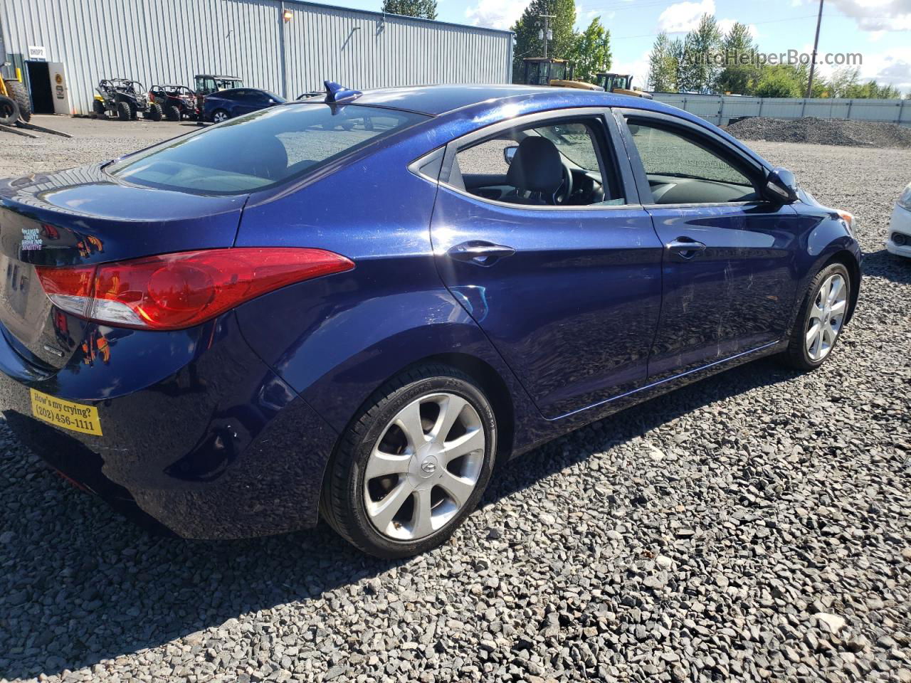 2011 Hyundai Elantra Gls Blue vin: 5NPDH4AE9BH037520