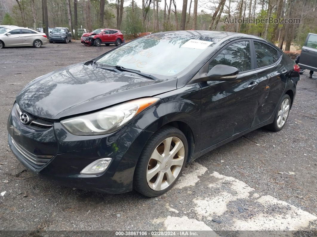 2011 Hyundai Elantra Limited Black vin: 5NPDH4AE9BH039946