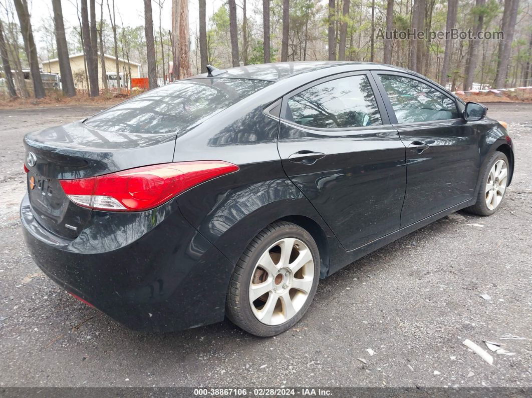 2011 Hyundai Elantra Limited Black vin: 5NPDH4AE9BH039946