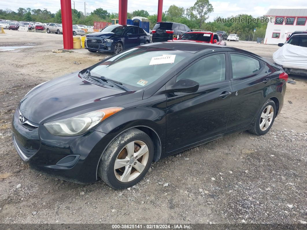 2011 Hyundai Elantra Gls Black vin: 5NPDH4AE9BH040448