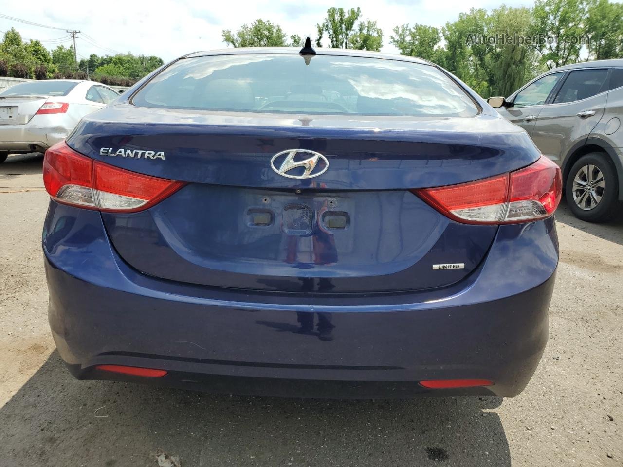 2011 Hyundai Elantra Gls Blue vin: 5NPDH4AE9BH045648