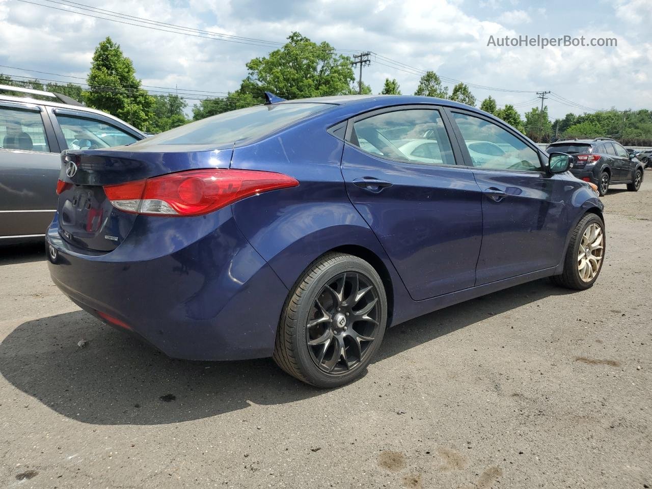 2011 Hyundai Elantra Gls Blue vin: 5NPDH4AE9BH045648