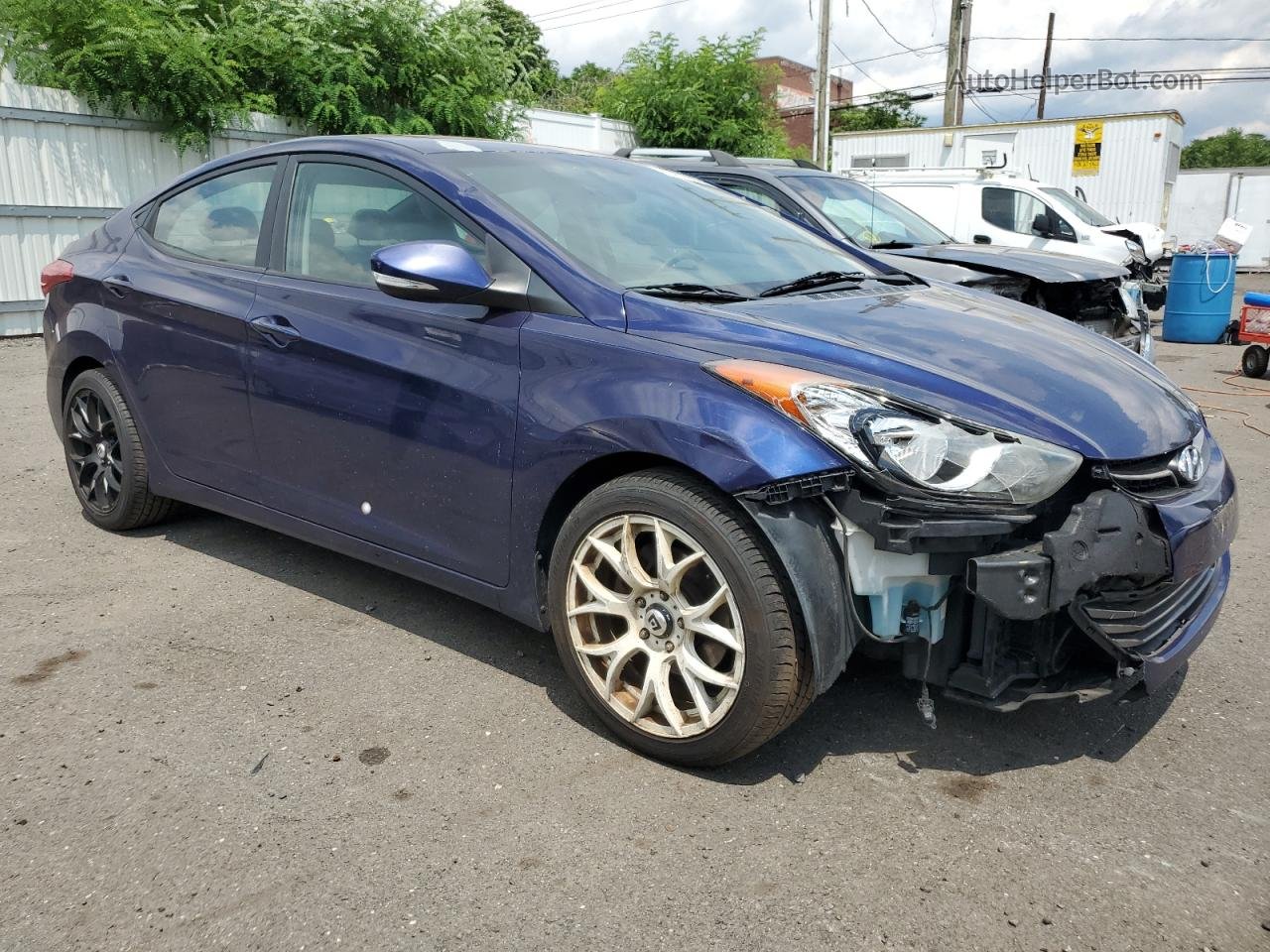 2011 Hyundai Elantra Gls Blue vin: 5NPDH4AE9BH045648