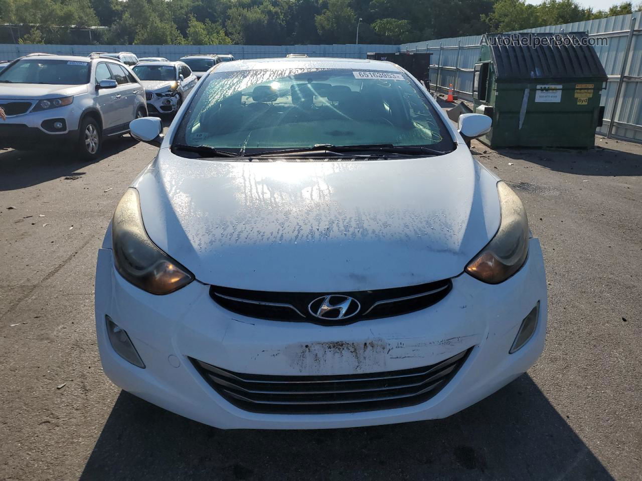 2011 Hyundai Elantra Gls White vin: 5NPDH4AE9BH052552