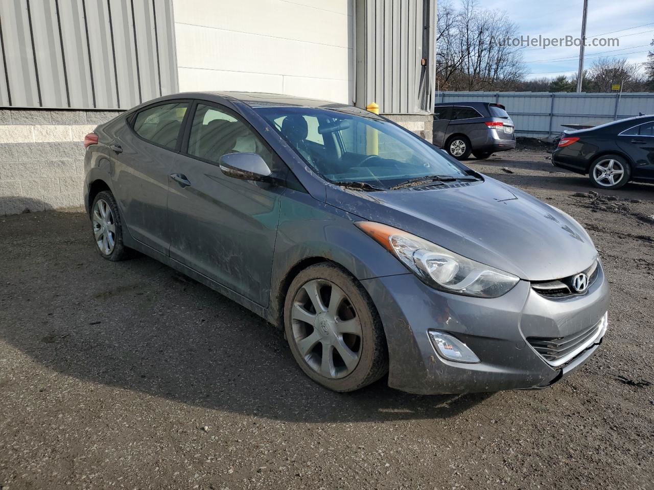 2011 Hyundai Elantra Gls Gray vin: 5NPDH4AE9BH075054