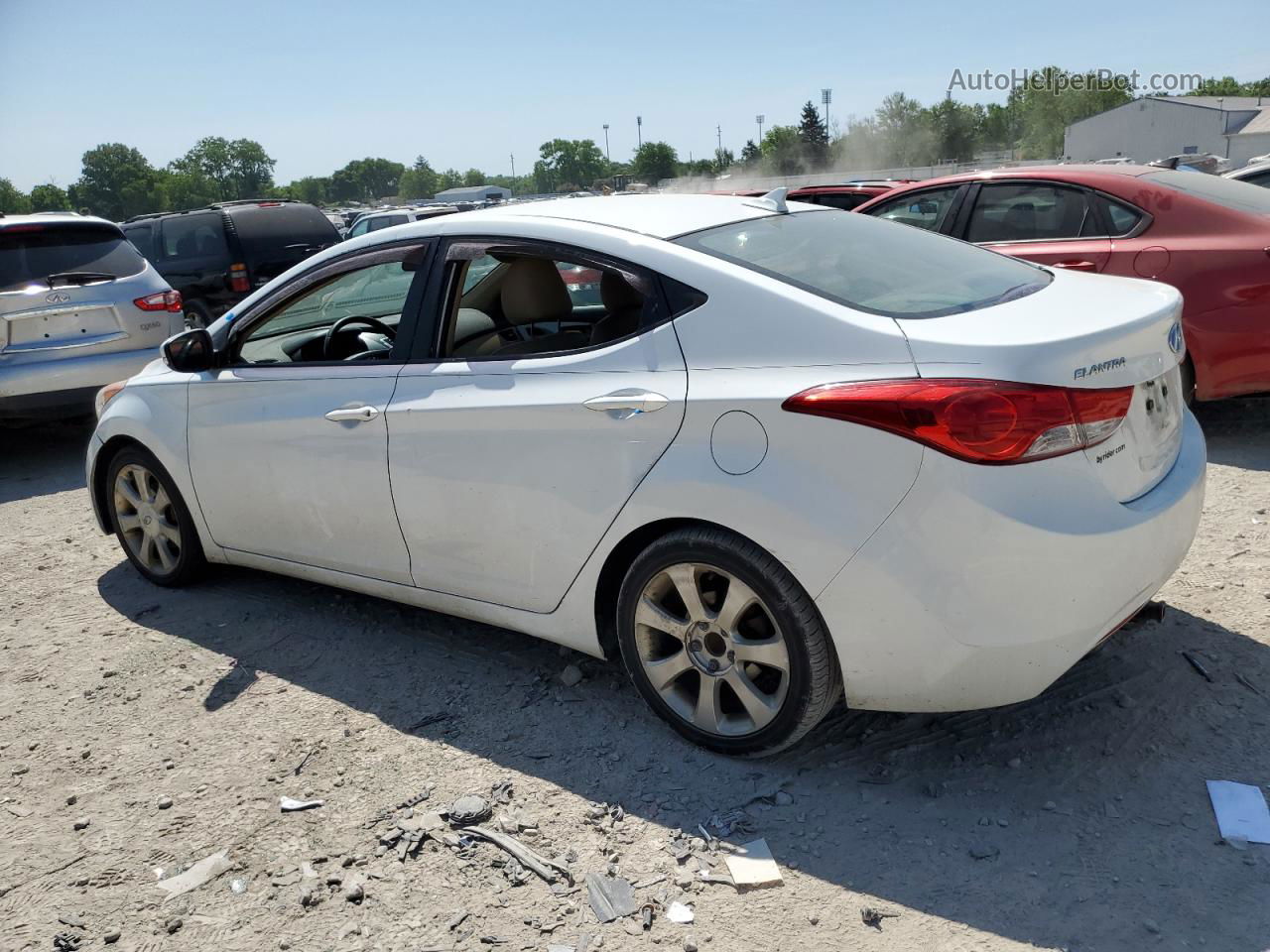 2011 Hyundai Elantra Gls White vin: 5NPDH4AE9BH075734