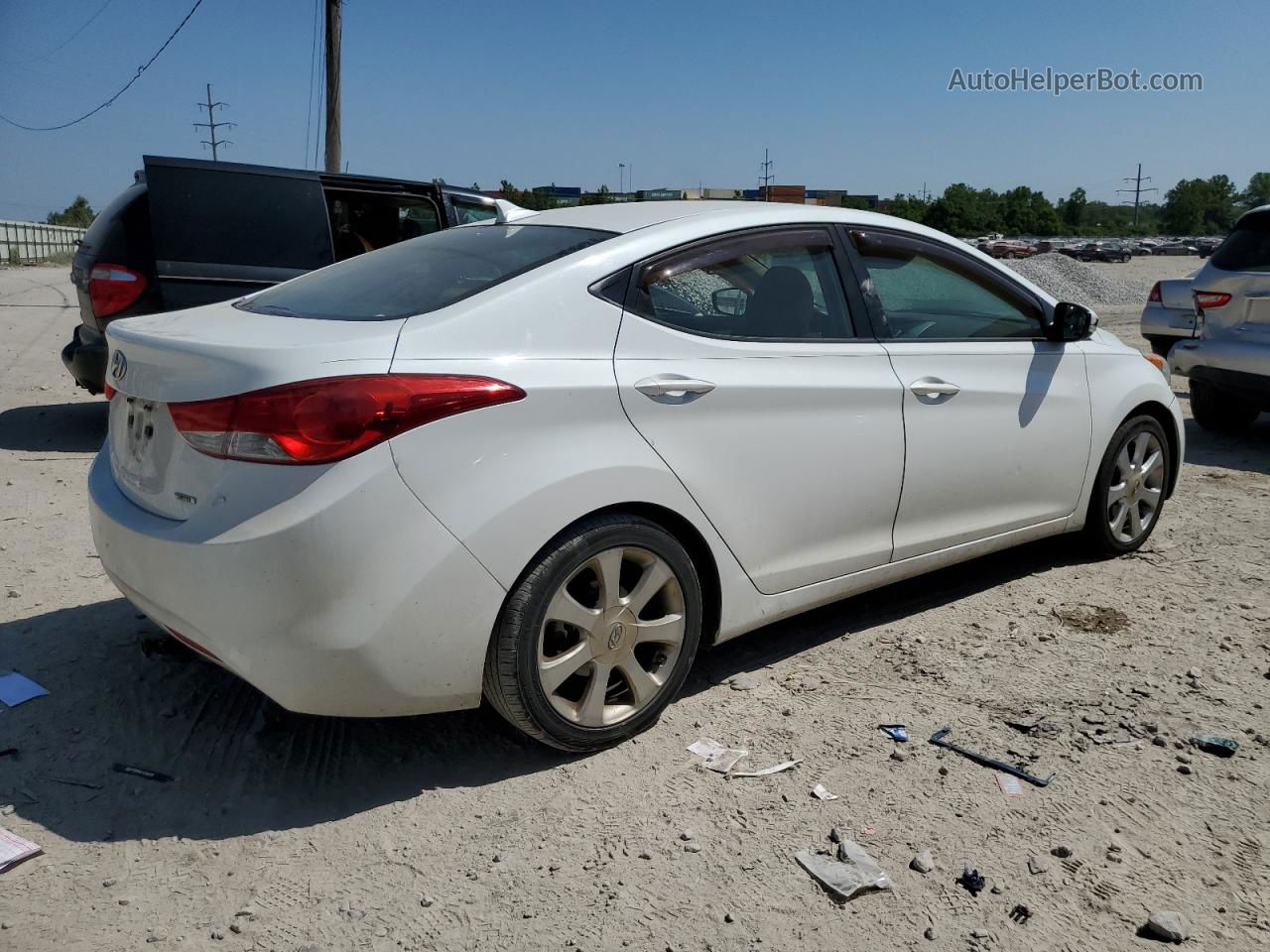 2011 Hyundai Elantra Gls White vin: 5NPDH4AE9BH075734