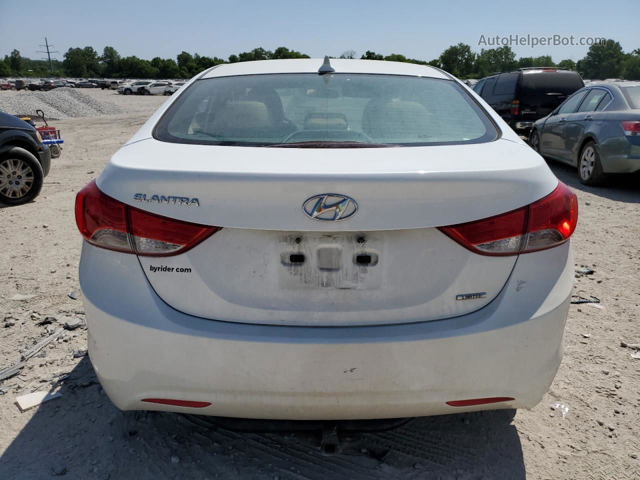 2011 Hyundai Elantra Gls White vin: 5NPDH4AE9BH075734