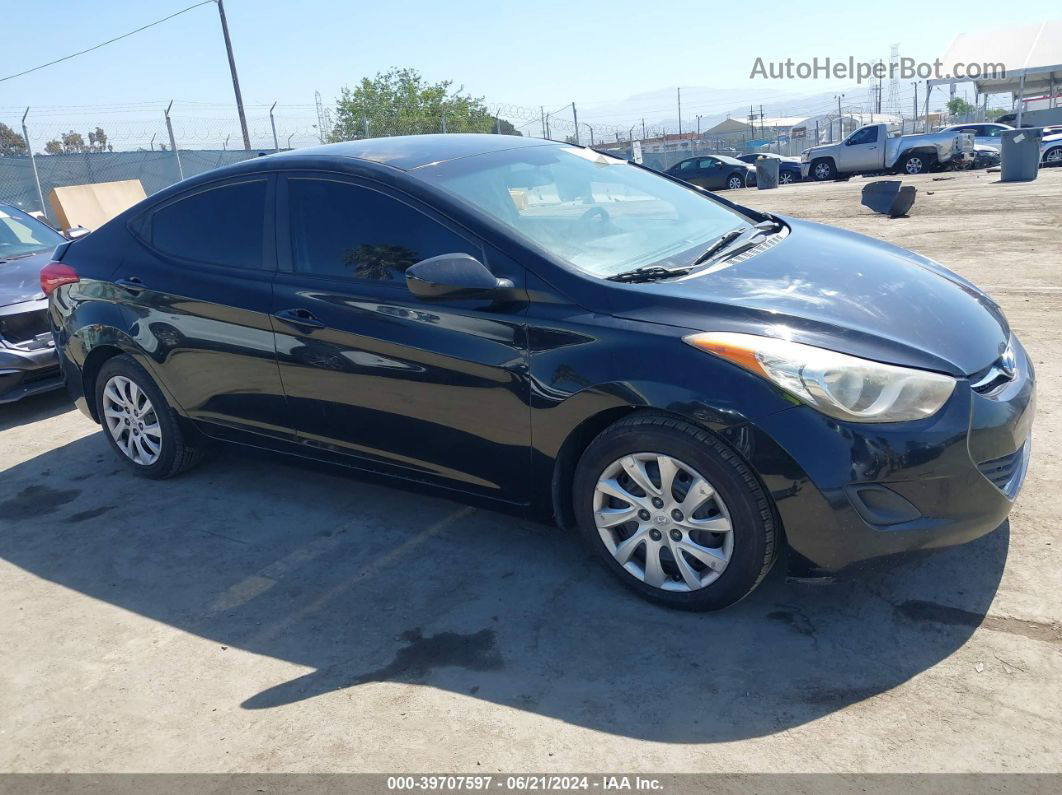 2012 Hyundai Elantra Gls Black vin: 5NPDH4AE9CH067229