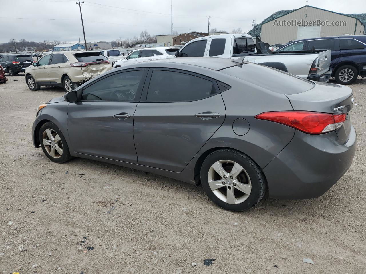 2012 Hyundai Elantra Gls Gray vin: 5NPDH4AE9CH085164