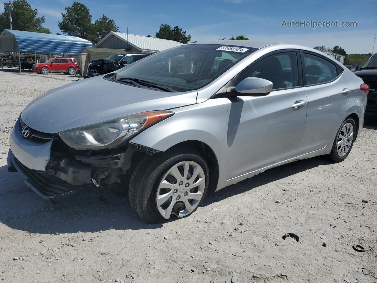 2012 Hyundai Elantra Gls Silver vin: 5NPDH4AE9CH091689