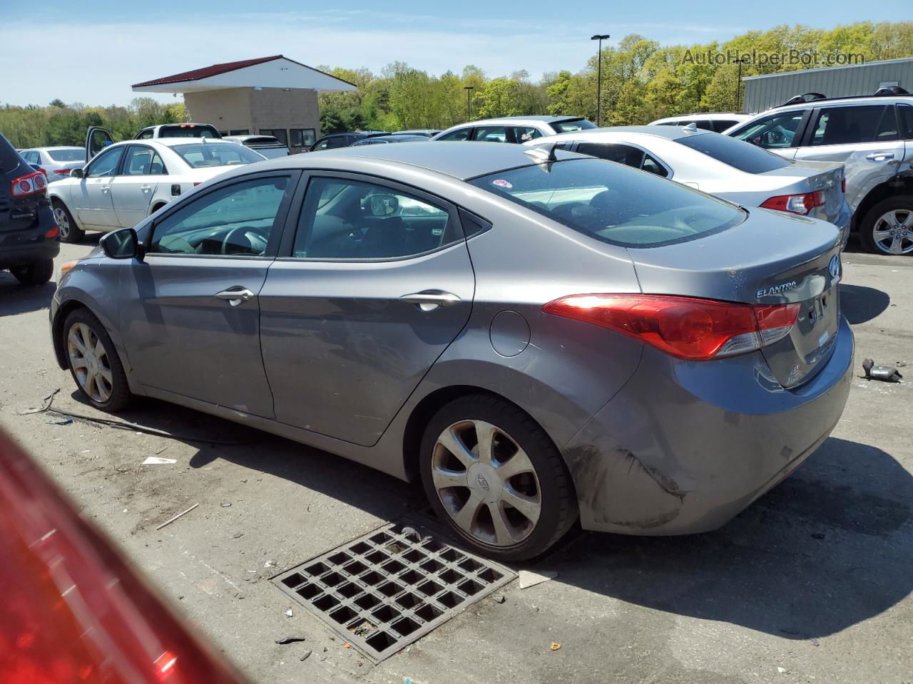 2012 Hyundai Elantra Gls Gray vin: 5NPDH4AE9CH100228