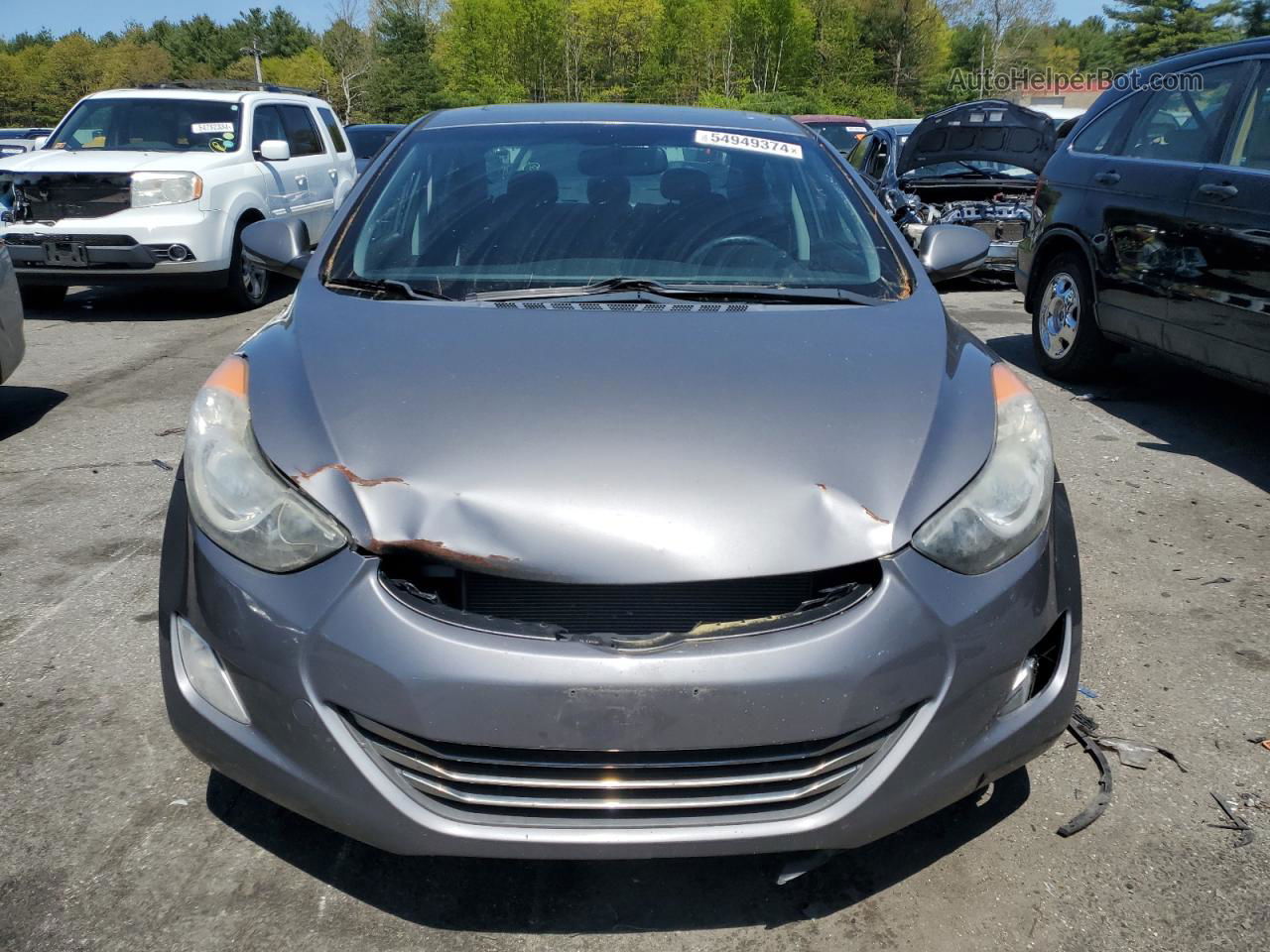 2012 Hyundai Elantra Gls Gray vin: 5NPDH4AE9CH100228