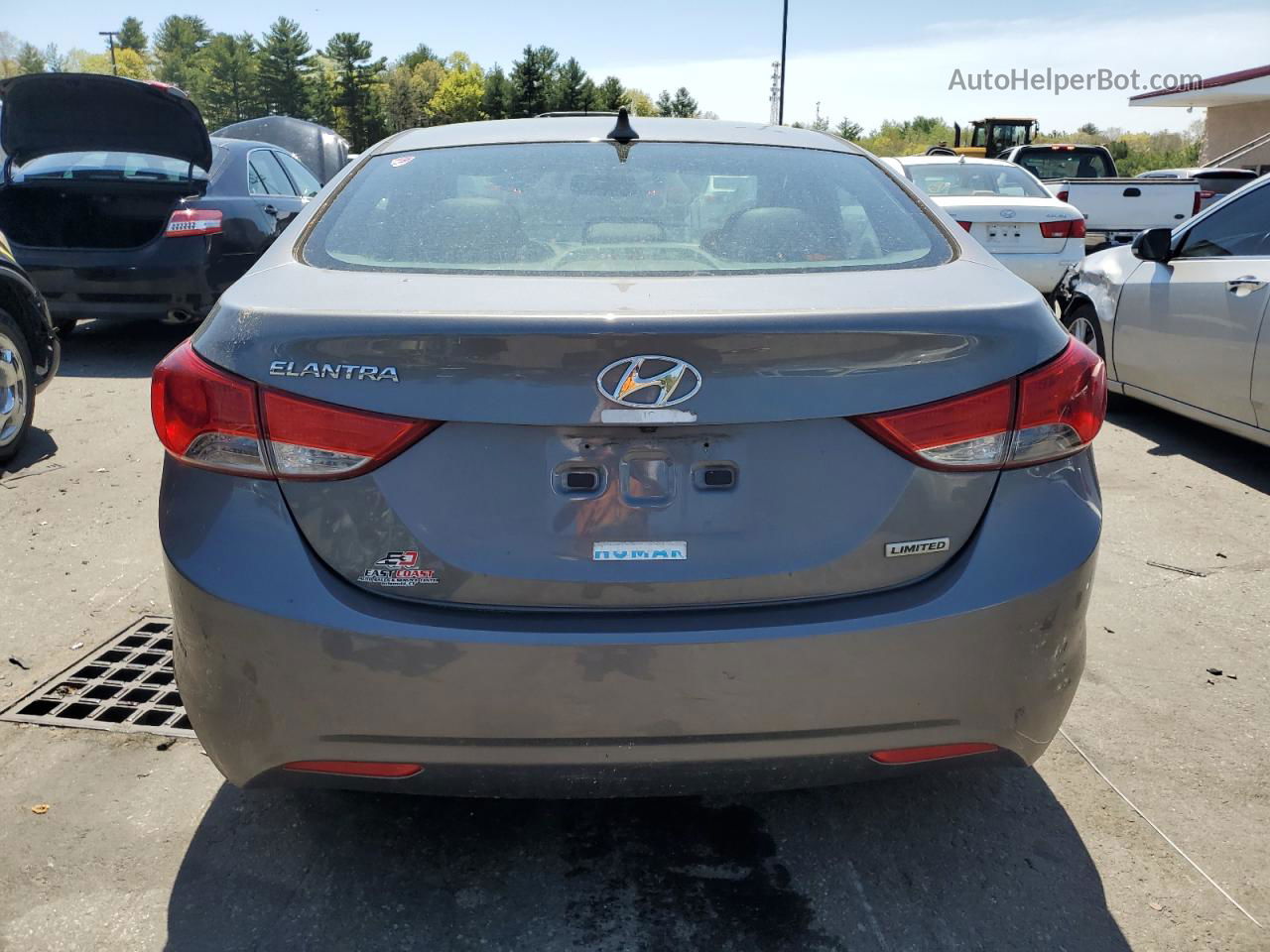 2012 Hyundai Elantra Gls Gray vin: 5NPDH4AE9CH100228