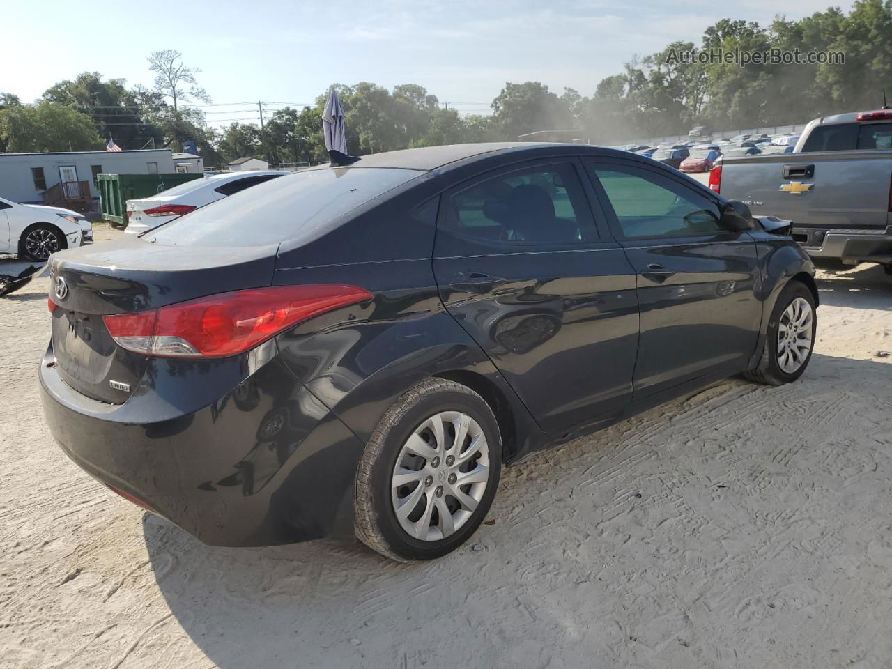 2012 Hyundai Elantra Gls Black vin: 5NPDH4AE9CH101749