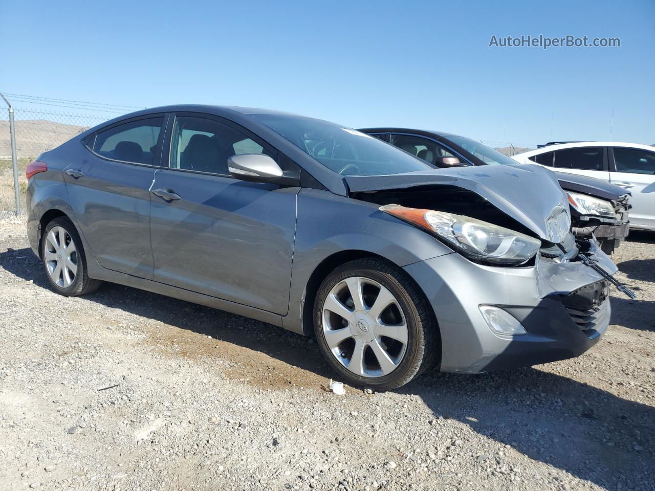 2012 Hyundai Elantra Gls Серый vin: 5NPDH4AE9CH121600